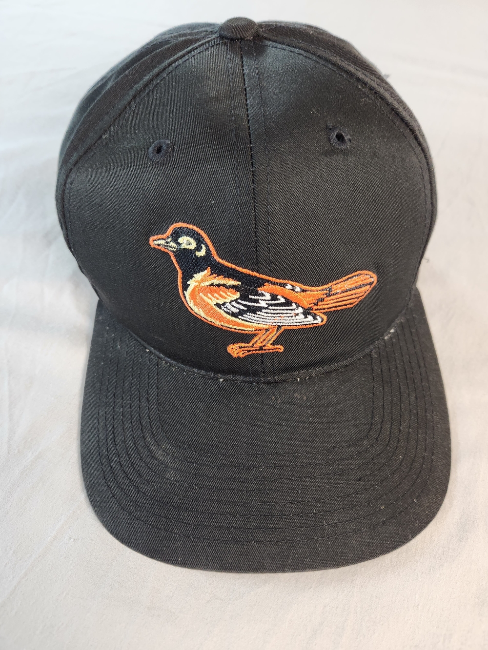 Vintage Baltimore Orioles Snapback Hat With Prominently Embroidered Retro Logo